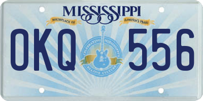 MS license plate OKQ556