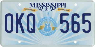 MS license plate OKQ565