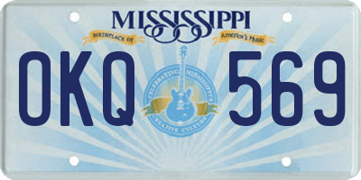 MS license plate OKQ569