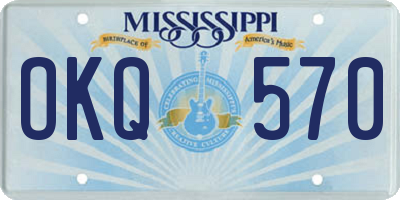 MS license plate OKQ570