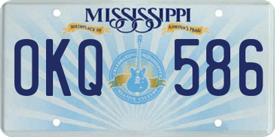 MS license plate OKQ586