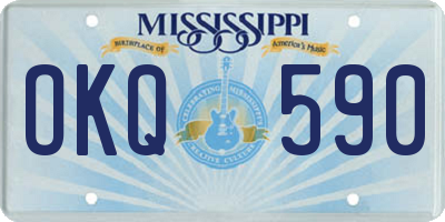 MS license plate OKQ590