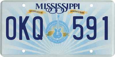 MS license plate OKQ591