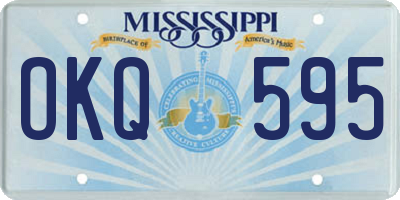 MS license plate OKQ595
