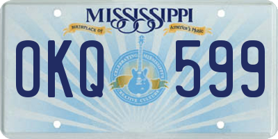 MS license plate OKQ599