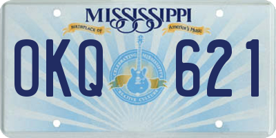 MS license plate OKQ621