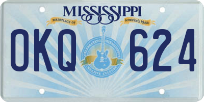 MS license plate OKQ624