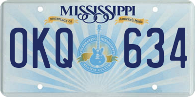 MS license plate OKQ634