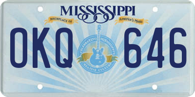 MS license plate OKQ646