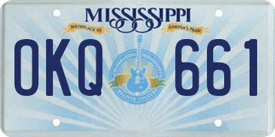 MS license plate OKQ661