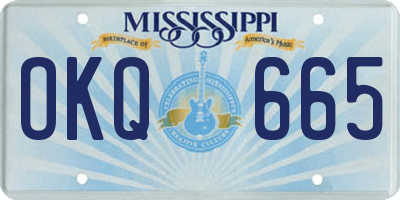 MS license plate OKQ665