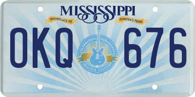 MS license plate OKQ676
