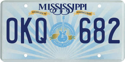 MS license plate OKQ682