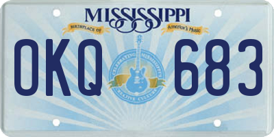 MS license plate OKQ683