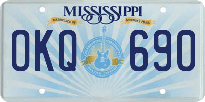 MS license plate OKQ690