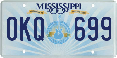 MS license plate OKQ699