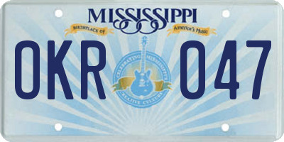 MS license plate OKR047
