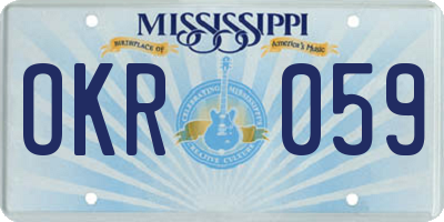 MS license plate OKR059