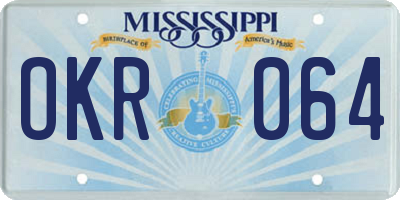 MS license plate OKR064