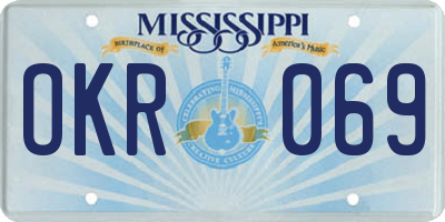 MS license plate OKR069