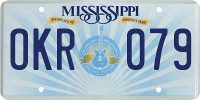 MS license plate OKR079