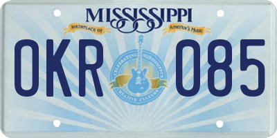 MS license plate OKR085