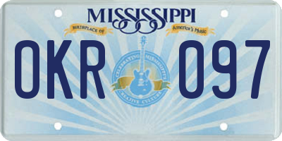 MS license plate OKR097