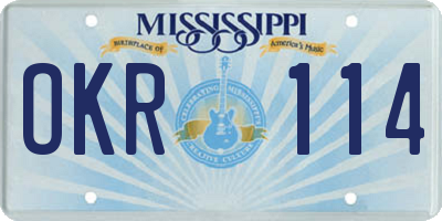 MS license plate OKR114