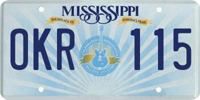 MS license plate OKR115