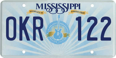 MS license plate OKR122