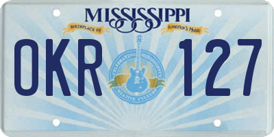 MS license plate OKR127