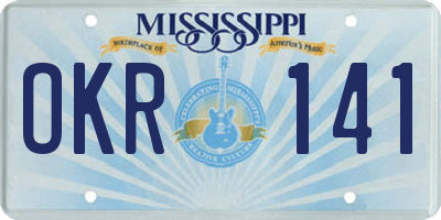 MS license plate OKR141