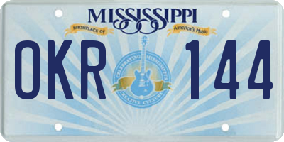 MS license plate OKR144