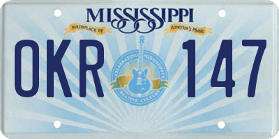 MS license plate OKR147