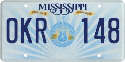 MS license plate OKR148