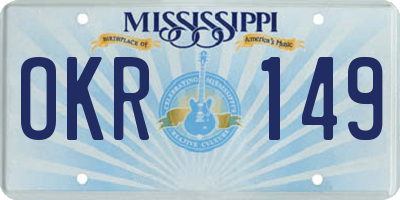 MS license plate OKR149