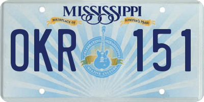MS license plate OKR151