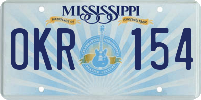 MS license plate OKR154