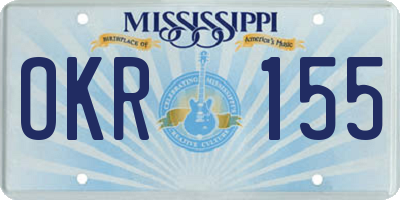 MS license plate OKR155