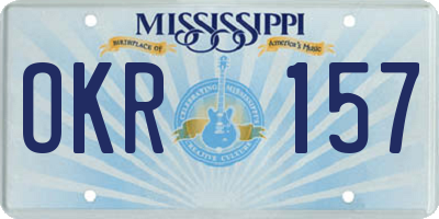 MS license plate OKR157