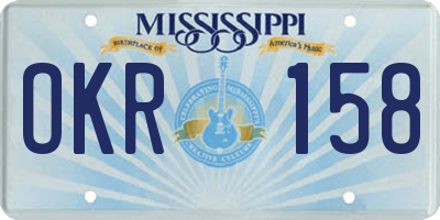 MS license plate OKR158