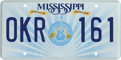 MS license plate OKR161