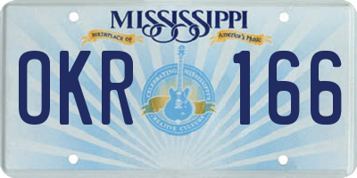 MS license plate OKR166