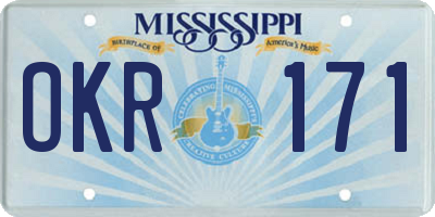 MS license plate OKR171