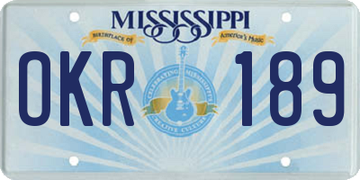 MS license plate OKR189
