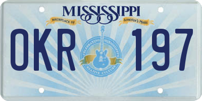 MS license plate OKR197