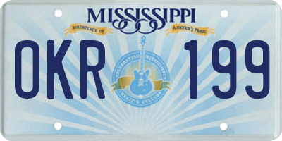 MS license plate OKR199