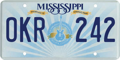 MS license plate OKR242