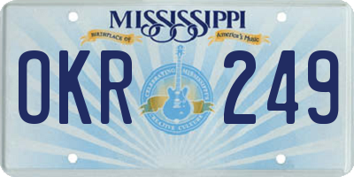 MS license plate OKR249