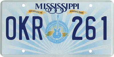 MS license plate OKR261